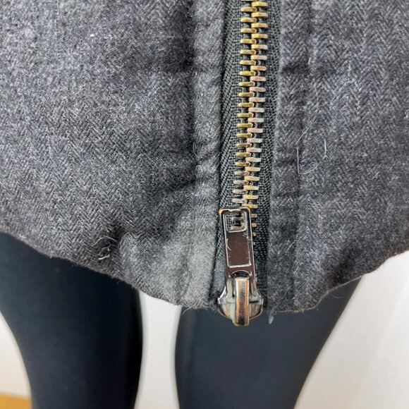 SOIA & KYO Down Super Warm Fur Hood Mid-lenght Grey Winter Coat sz Small - Picture 7 of 12